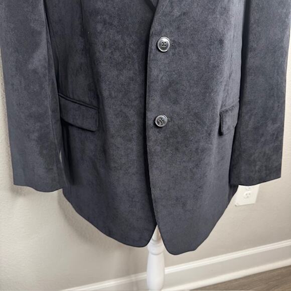 Calvin Klein Mens 46L Jacket Blazer Black Corduroy - Picture 4 of 12